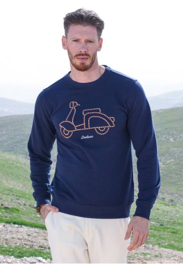 Sweat RAVON marine pour homme taille XXXL-4