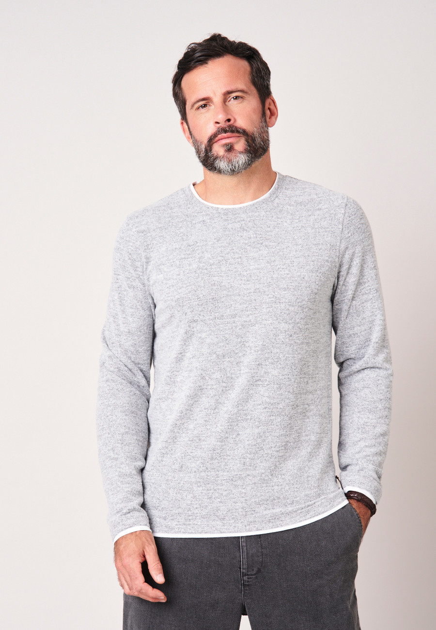 T-shirt MONAN Light Grey Mel homme-1