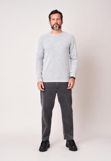 MONAN T-shirt Light Grey Mel men-1