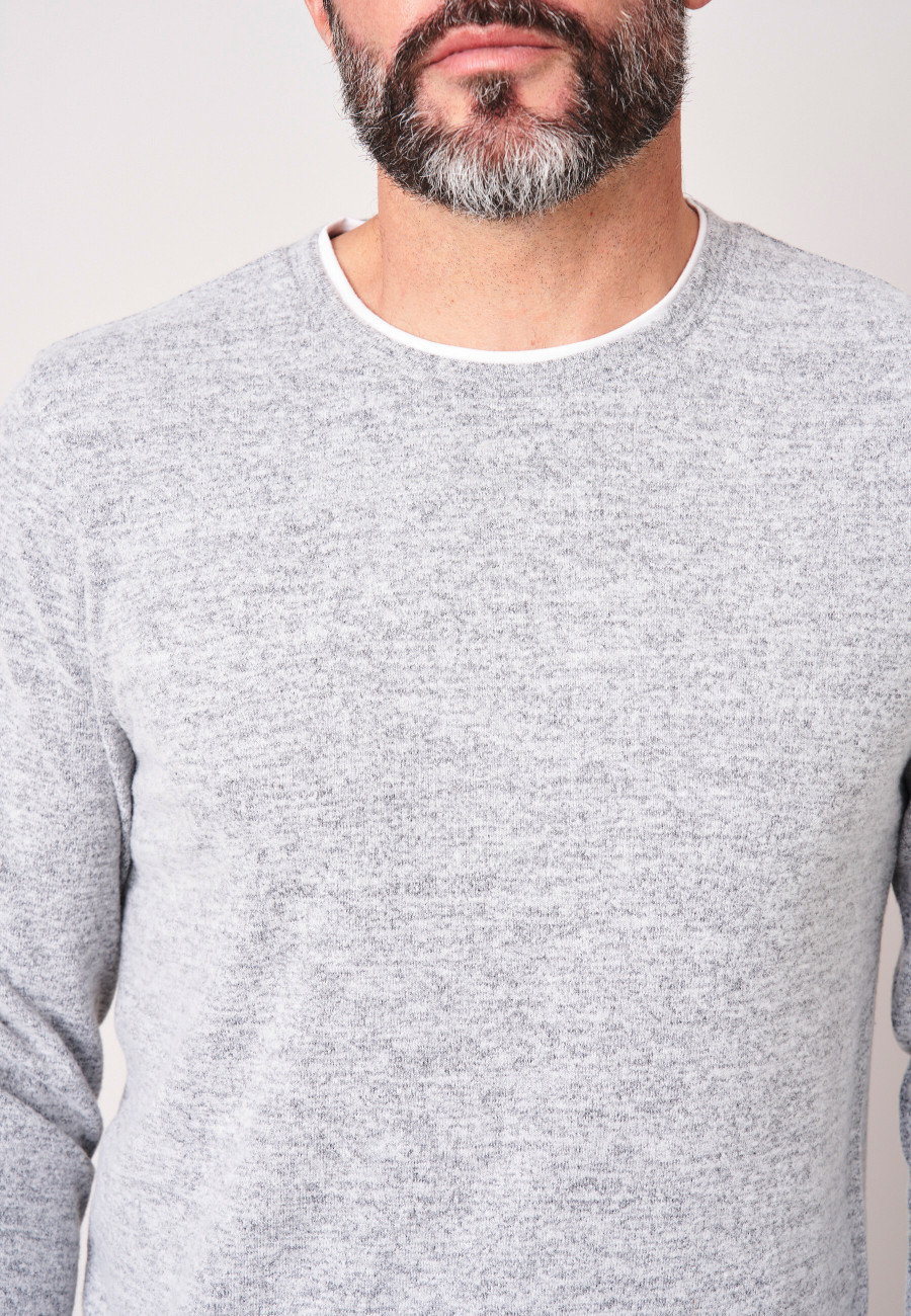 T-shirt MONAN Light Grey Mel homme-3