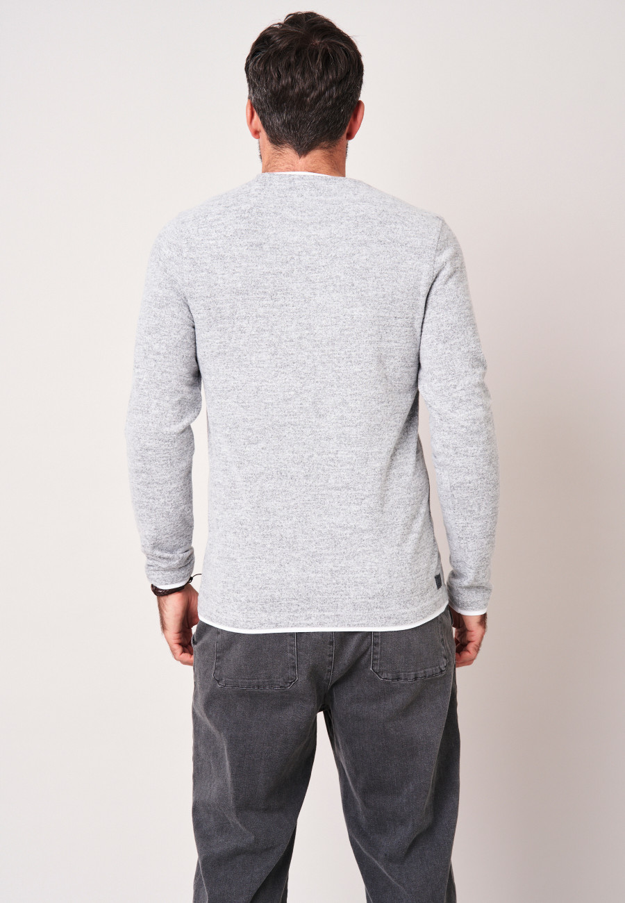 T-shirt MONAN Light Grey Mel homme-4