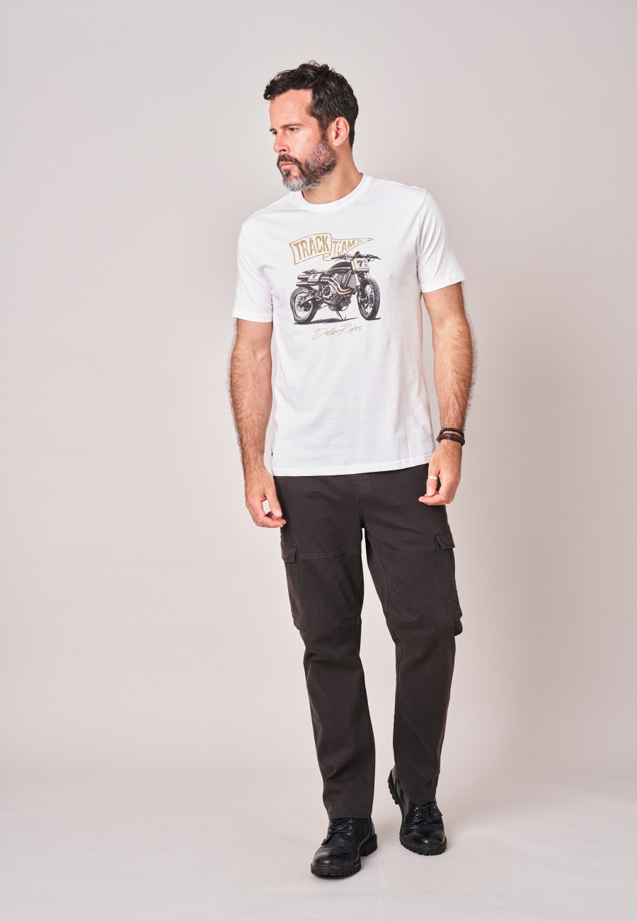 T-shirt RACING White homme-2