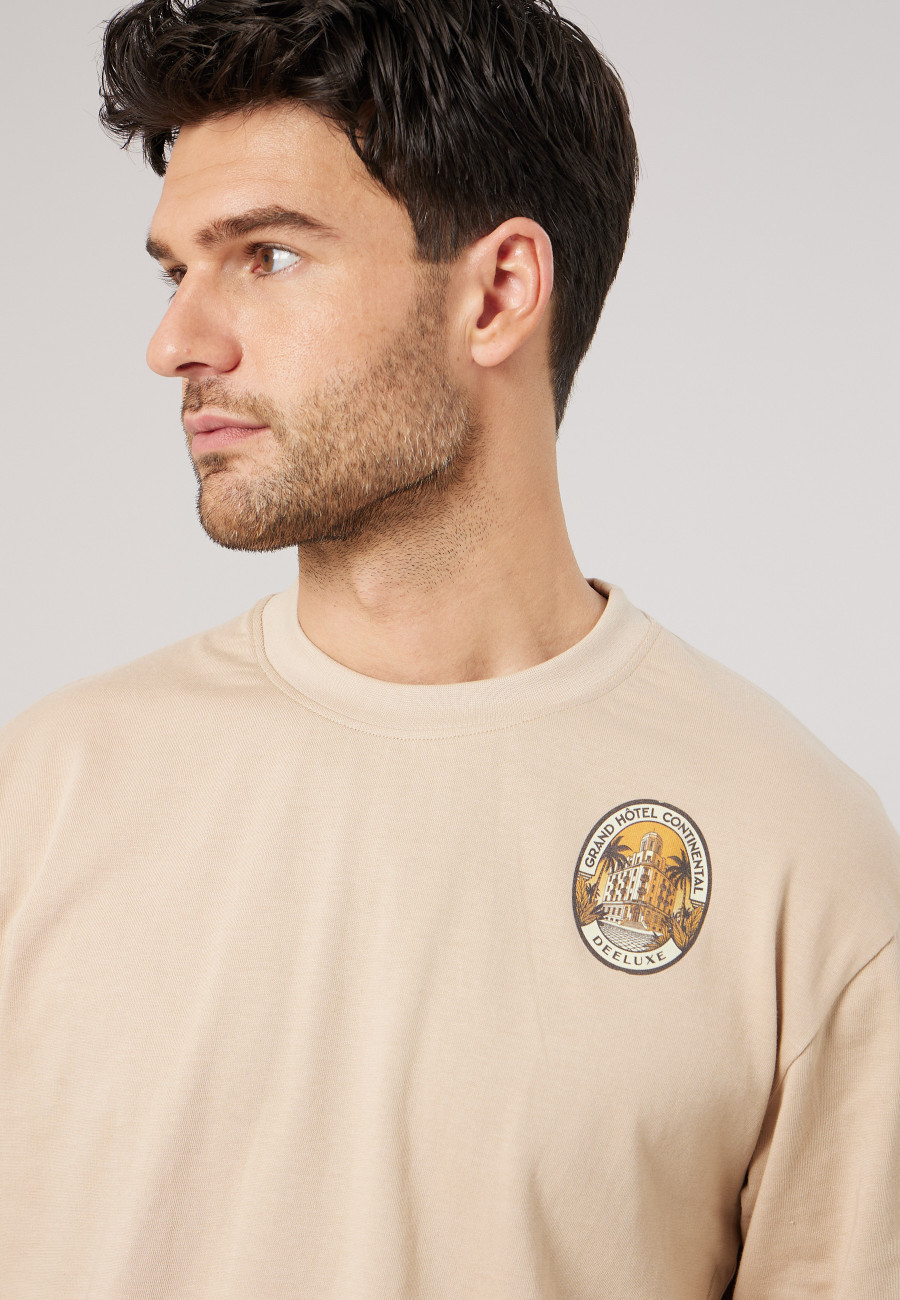 BIG T-shirt Light Beige men-3