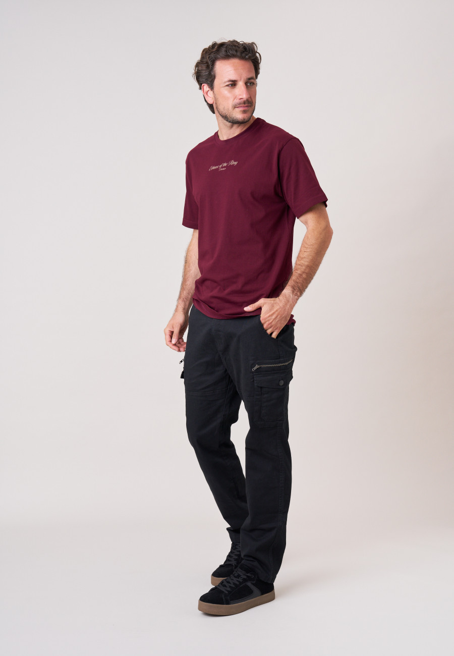 BOXE T-shirt Merlot men-2