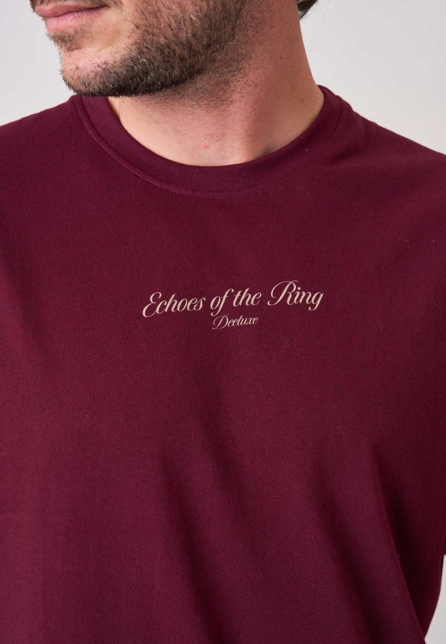 BOXE T-shirt Merlot men-3