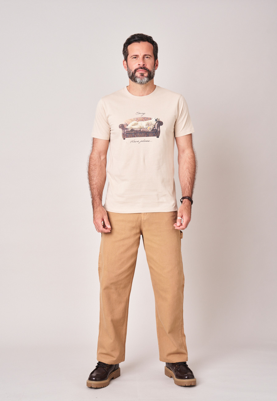 YOREK T-shirt Light Beige men-2