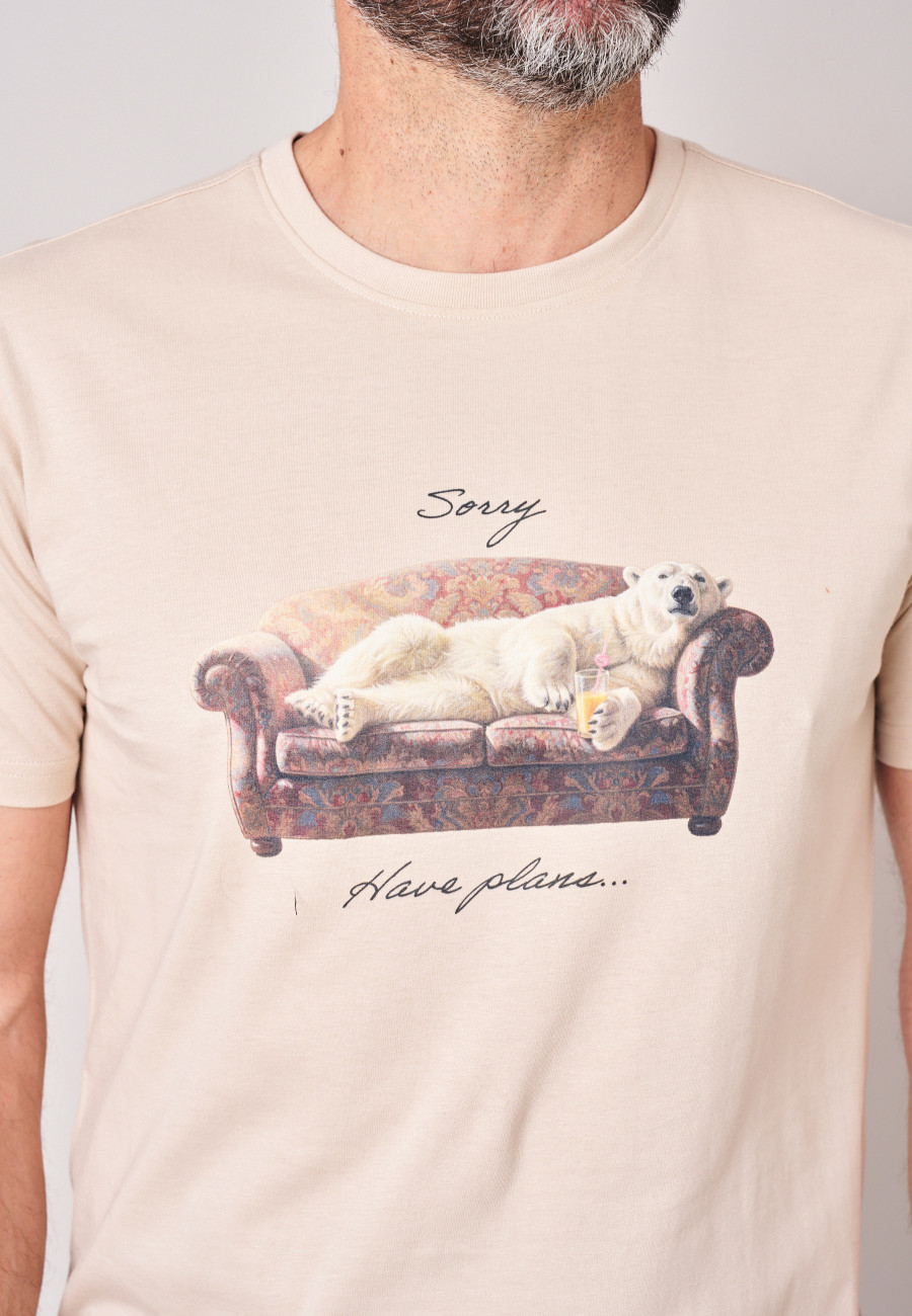 YOREK T-shirt Light Beige men-3