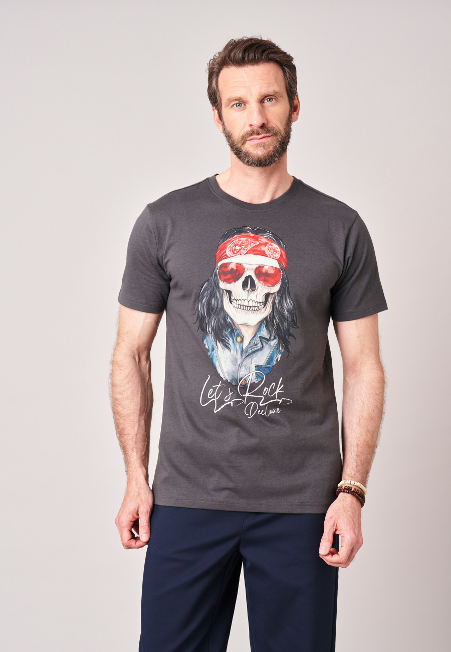 ROCKER T-shirt Noir charbon men-1