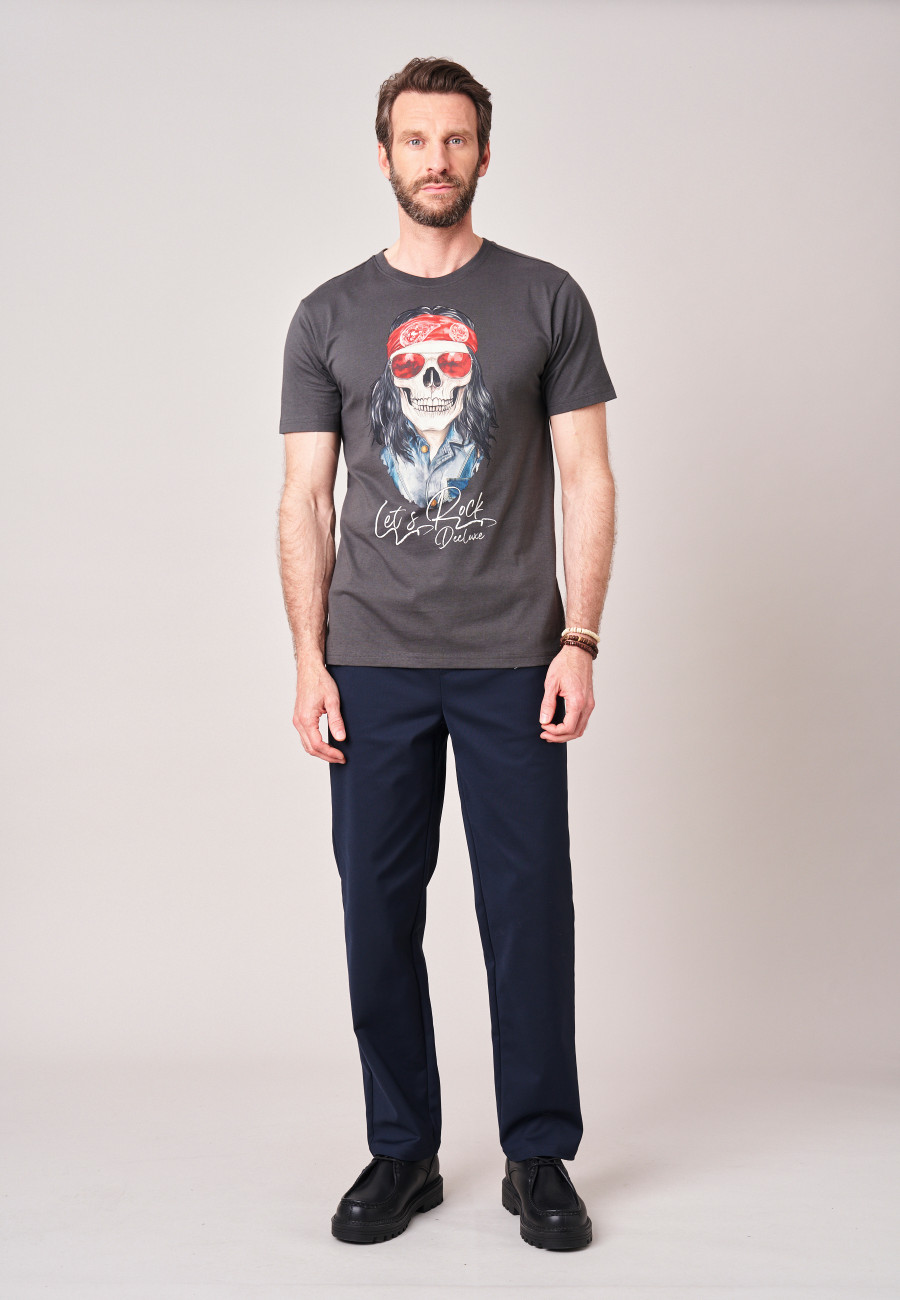 ROCKER T-shirt Noir charbon men-2