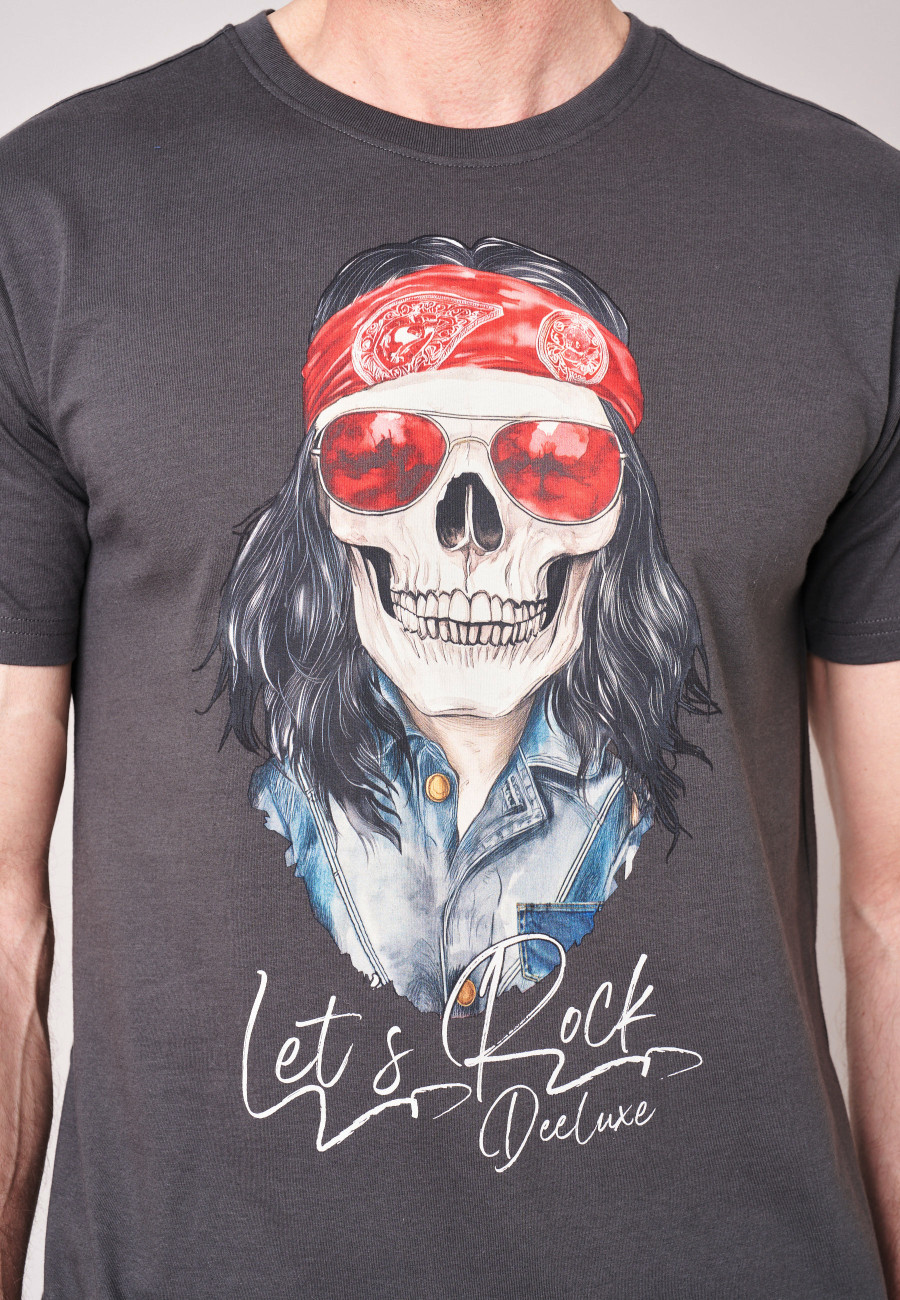 T-shirt ROCKER Noir charbon homme-3
