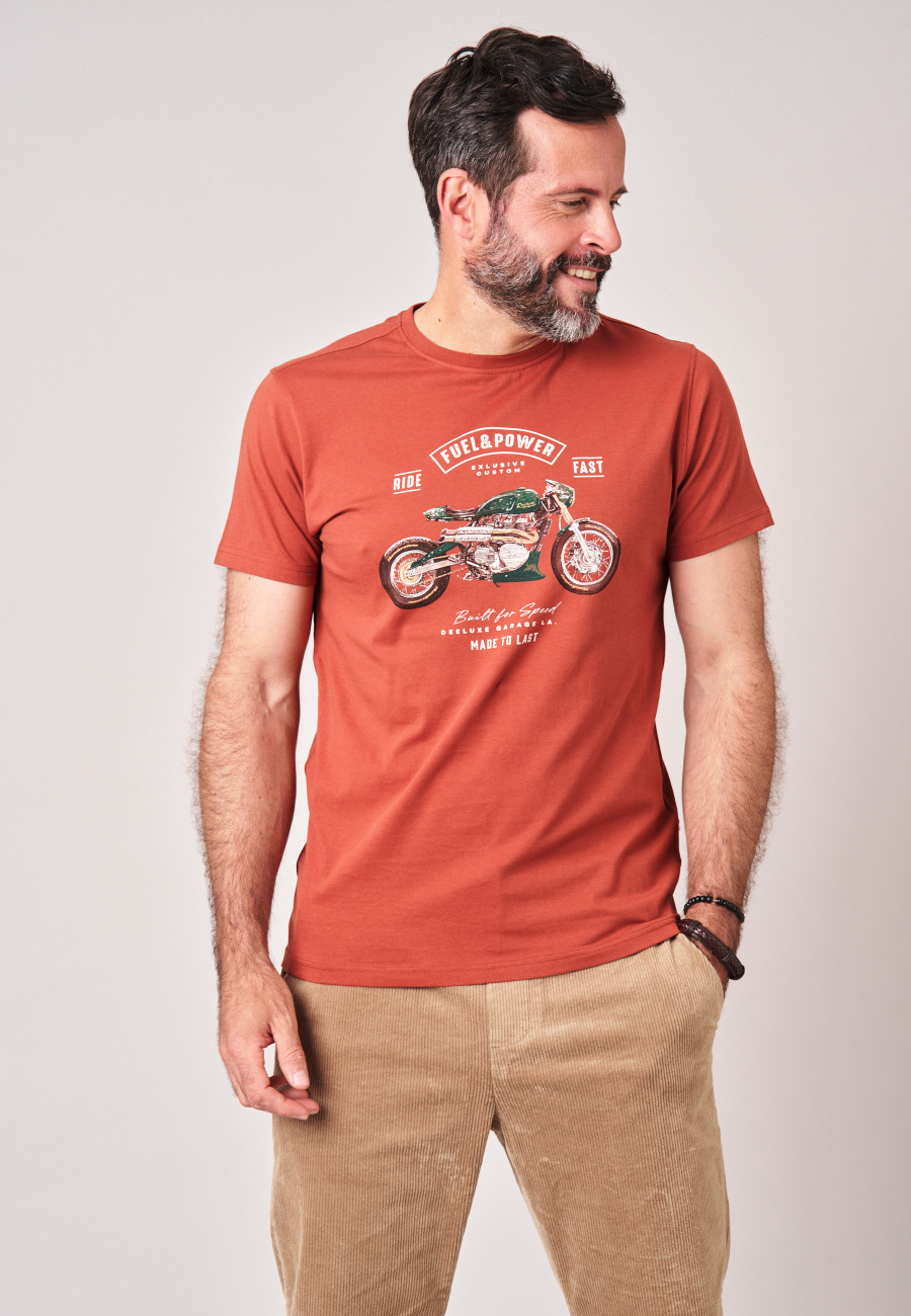 T-shirt AVENUE Cognac homme-1