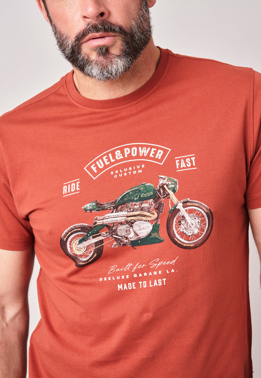 AVENUE T-shirt Cognac men-3