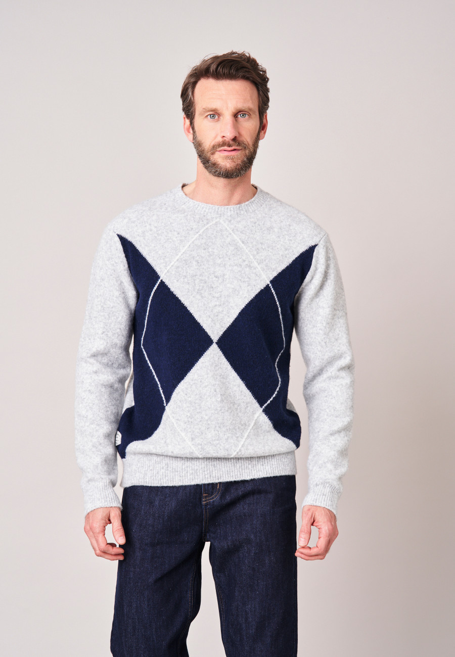 Pull PIERRE Light Grey Mel homme-1
