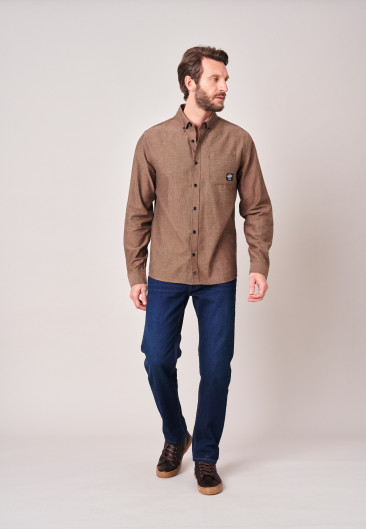Chemise BUSSY Dark taupe homme-1