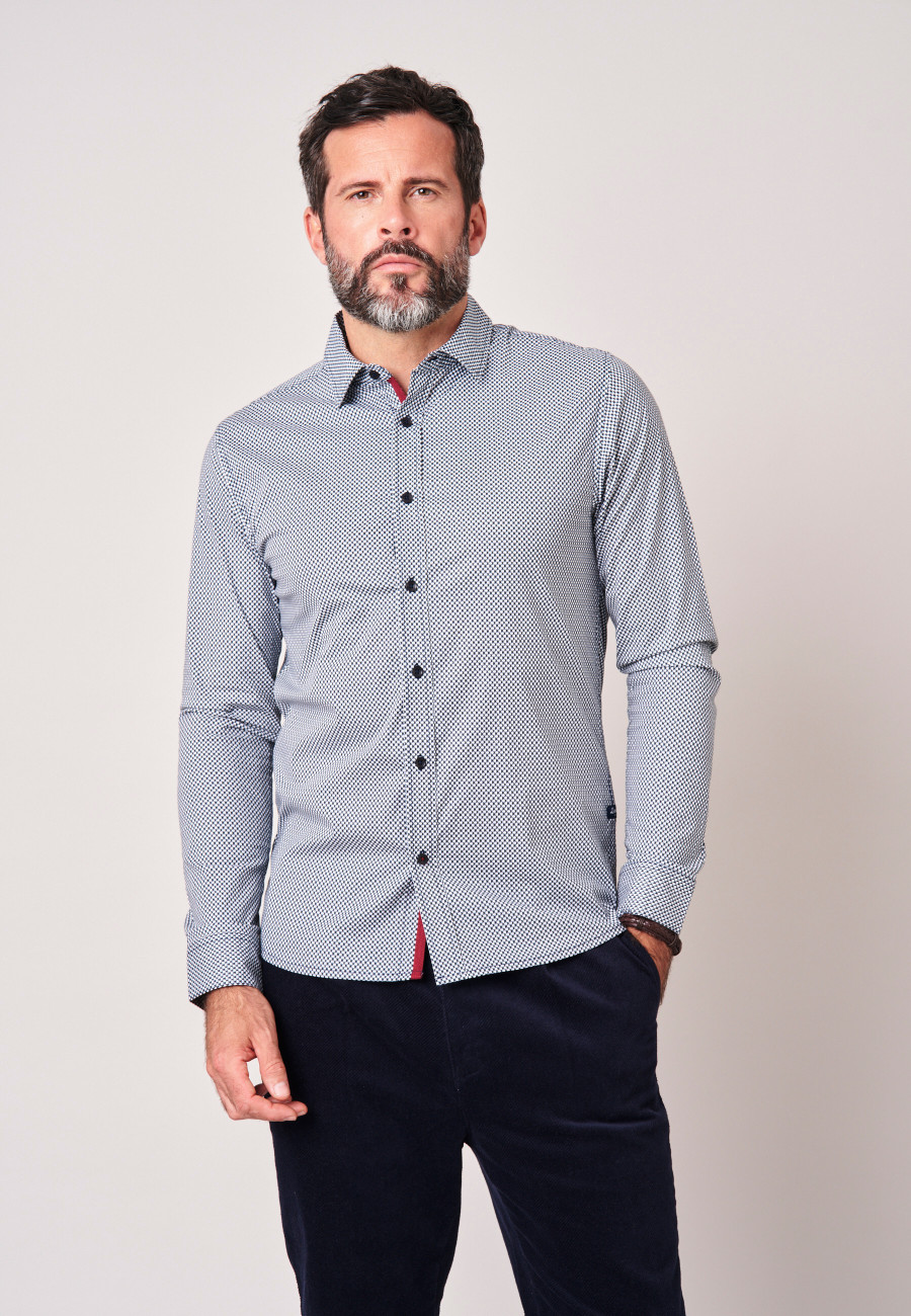 Chemise ARMONDO Navy homme-1