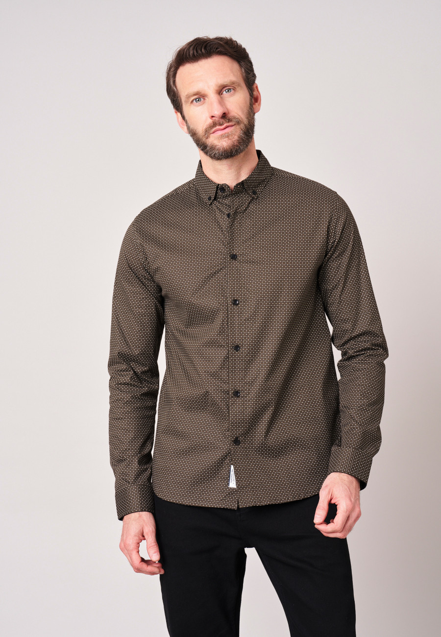 Chemise BOGART Dark Khaki homme-1
