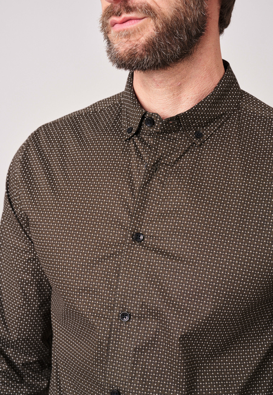 Chemise BOGART Dark Khaki homme-3