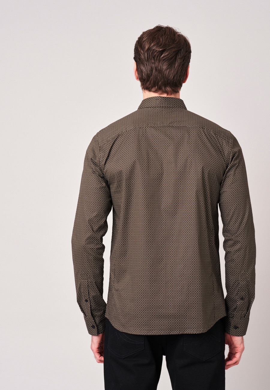 Chemise BOGART Dark Khaki homme-4