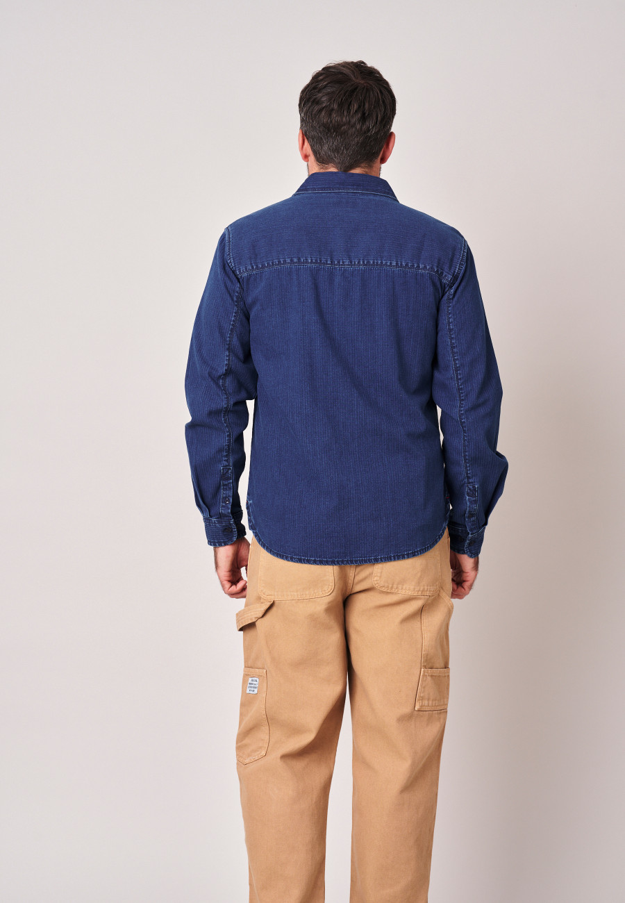 BARISTO Shirt Dark Blue men-4