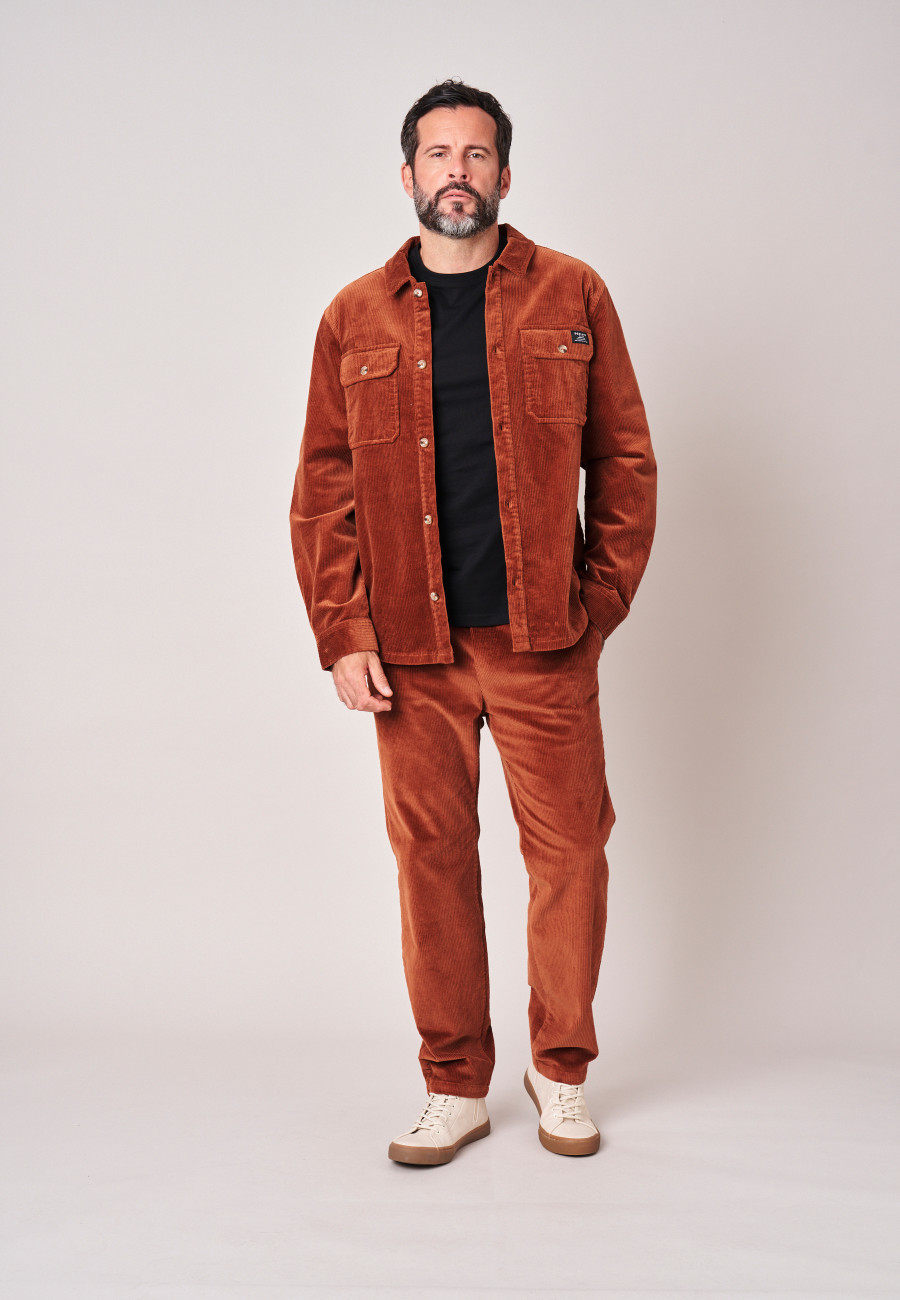 ALINO Overshirt Cognac men-2