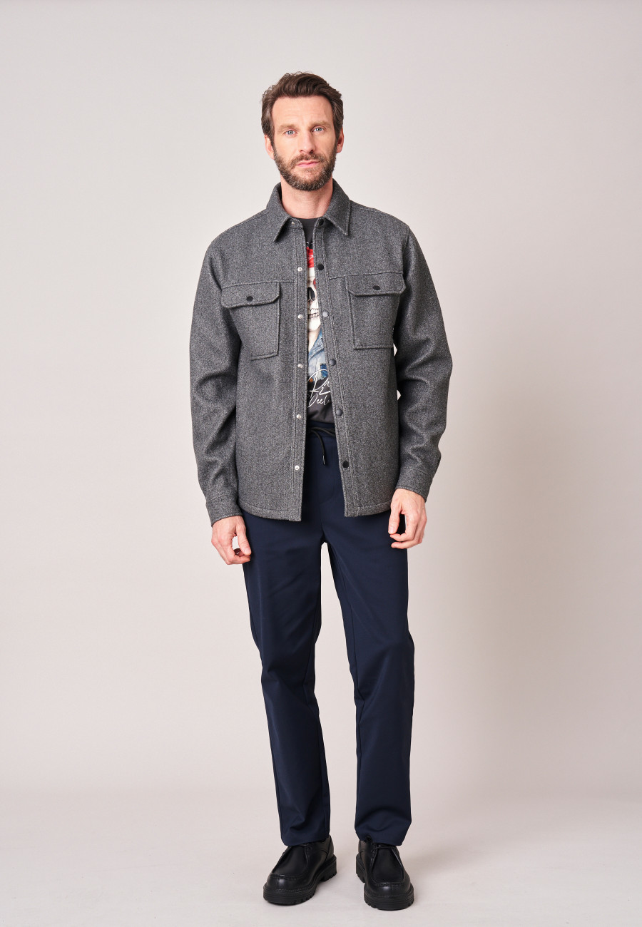 TAIZO Overshirt Grey Mel men-2