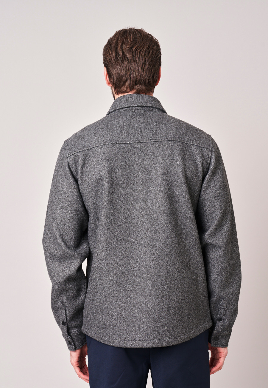 TAIZO Overshirt Grey Mel men-4