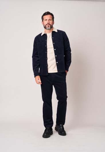 GIDEON Overshirt Navy men-1