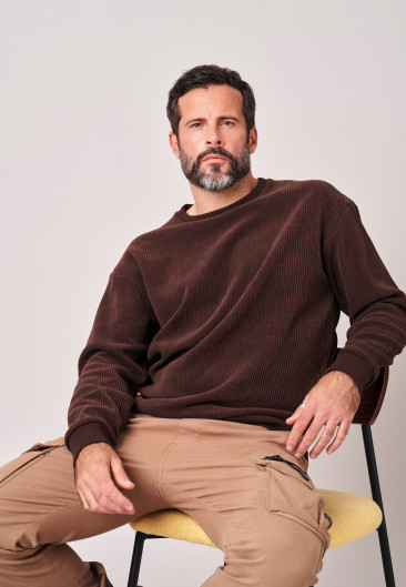 AUSHER Sweatshirt Walnut men-1