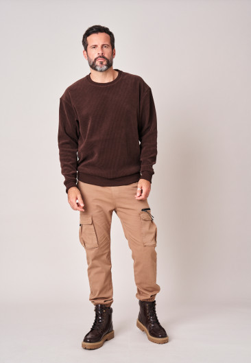 AUSHER Sweatshirt Walnut men-1
