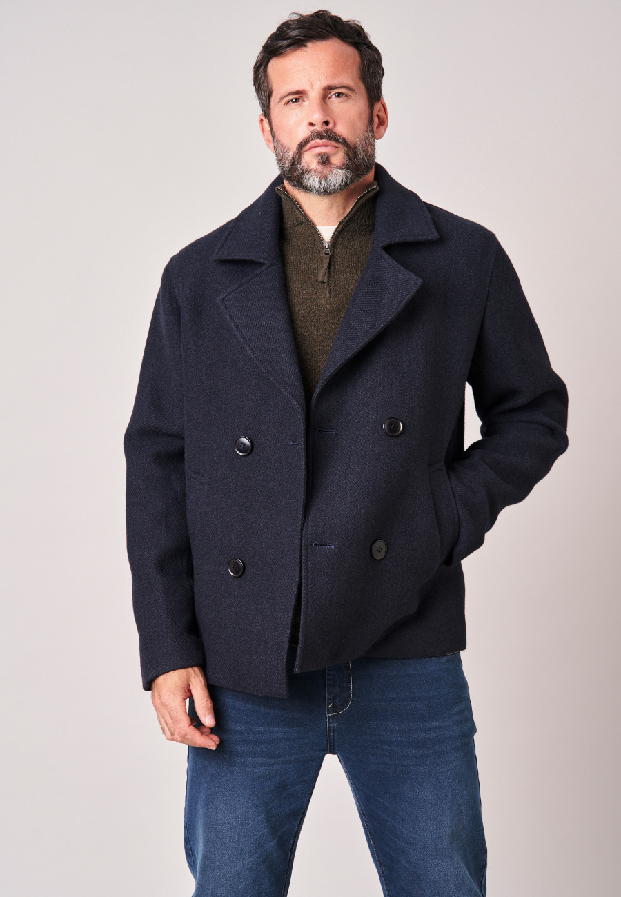 MAYRON Pea Coat Navy men-1
