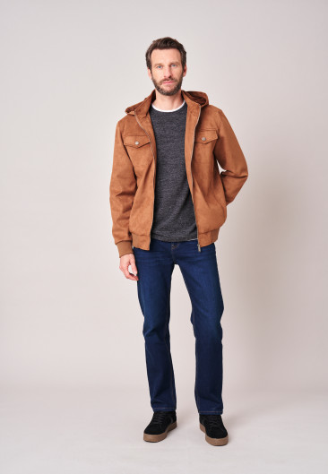 Blouson OUTRIDER Cognac homme-1