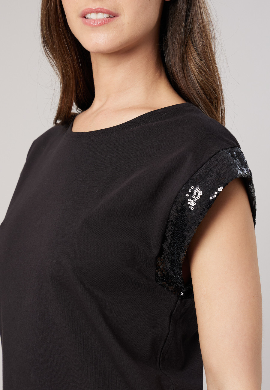 CARMELIA T-shirt Black women-3