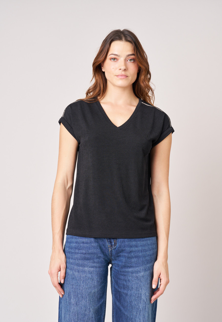 KRIVIA T-shirt Black women-1