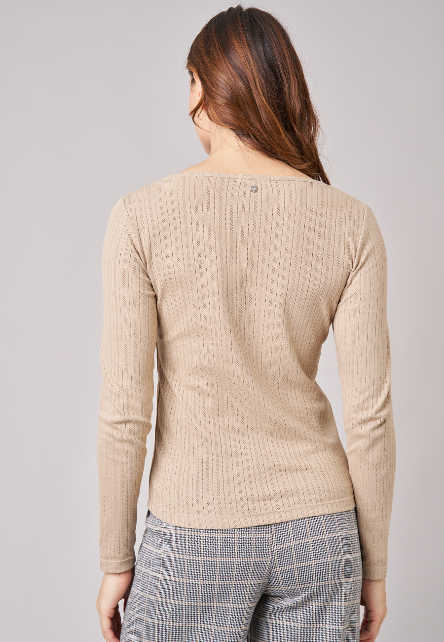 PAULANA T-shirt Light taupe women-4