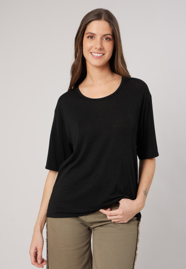 ANGELINE T-shirt Black women-1
