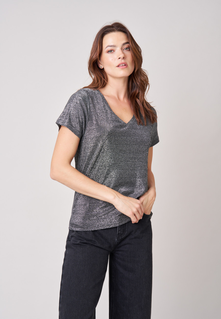 GLORY T-shirt Silver women-1