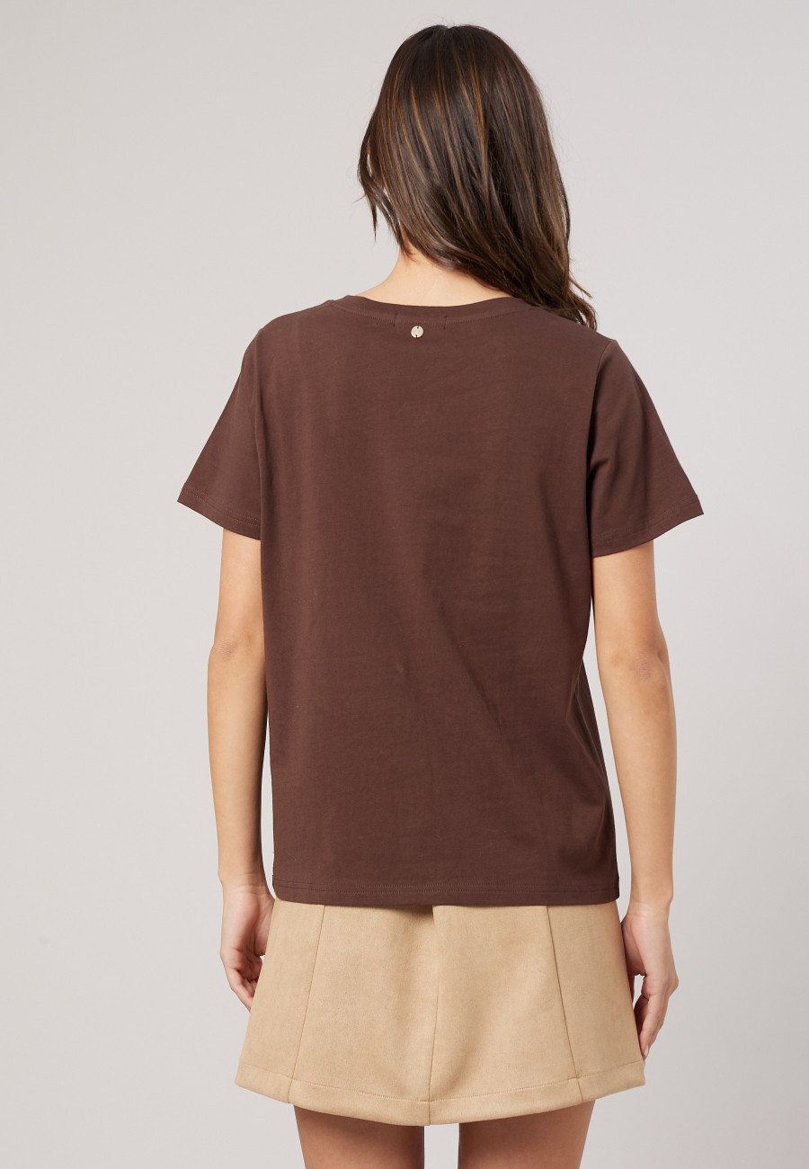 T-shirt COFFEE Light Brown femme-4