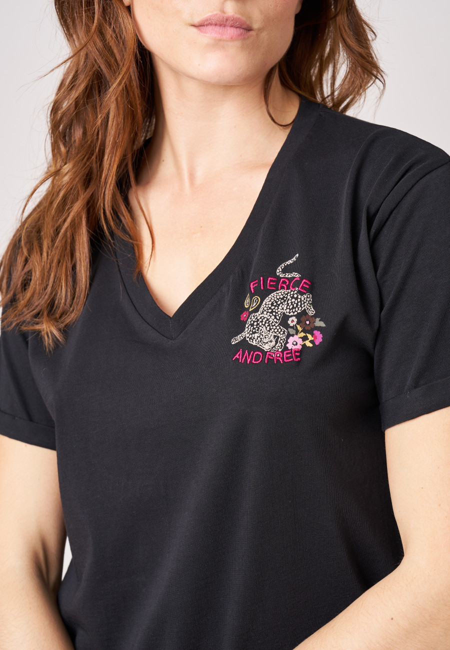 ARMELA T-shirt Black women-3