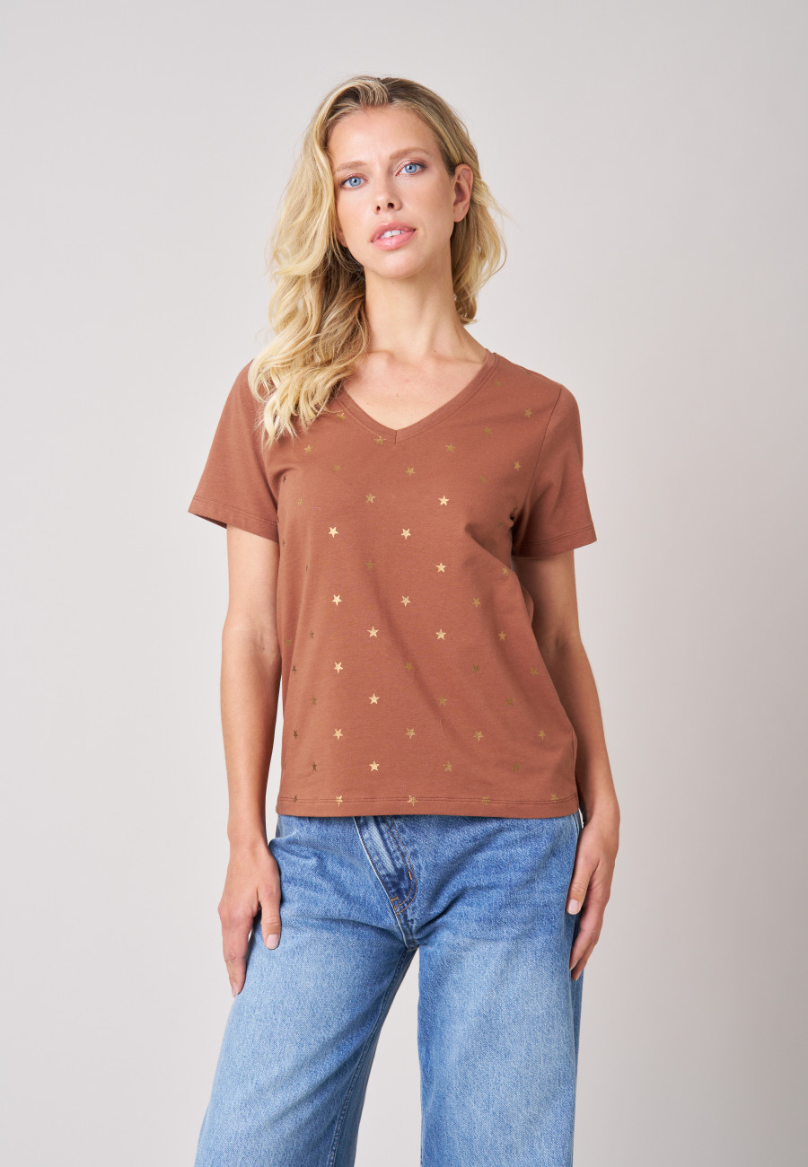 T-shirt FLORIA Whisky femme-1