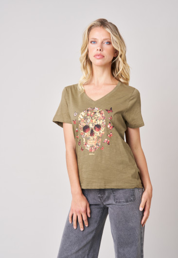 BESKULL T-shirt Black women-1