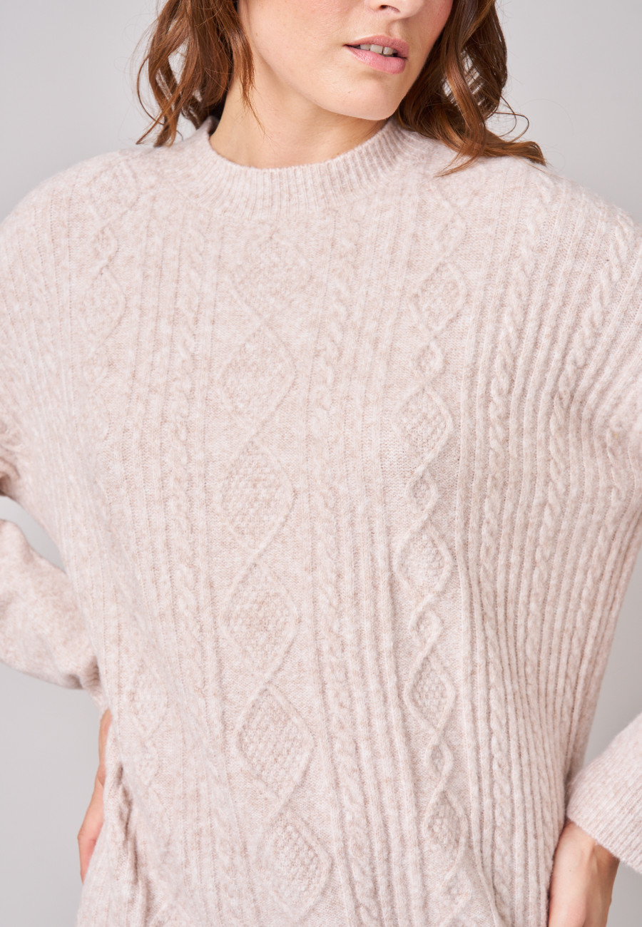 Robe Pull CORIANA Beige femme-3