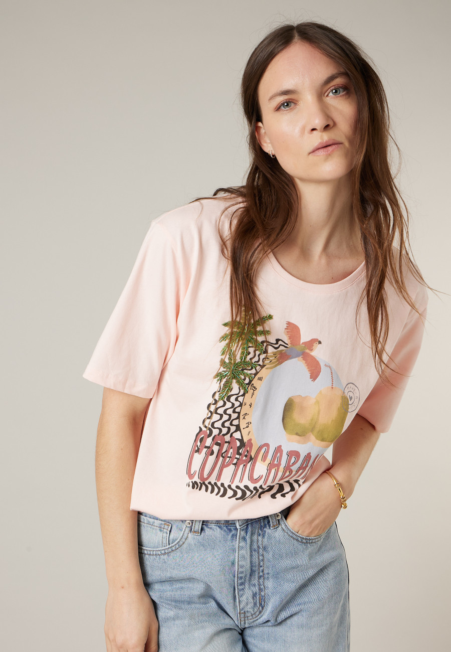 T-shirt ALBANE rose pour femme taille M-0