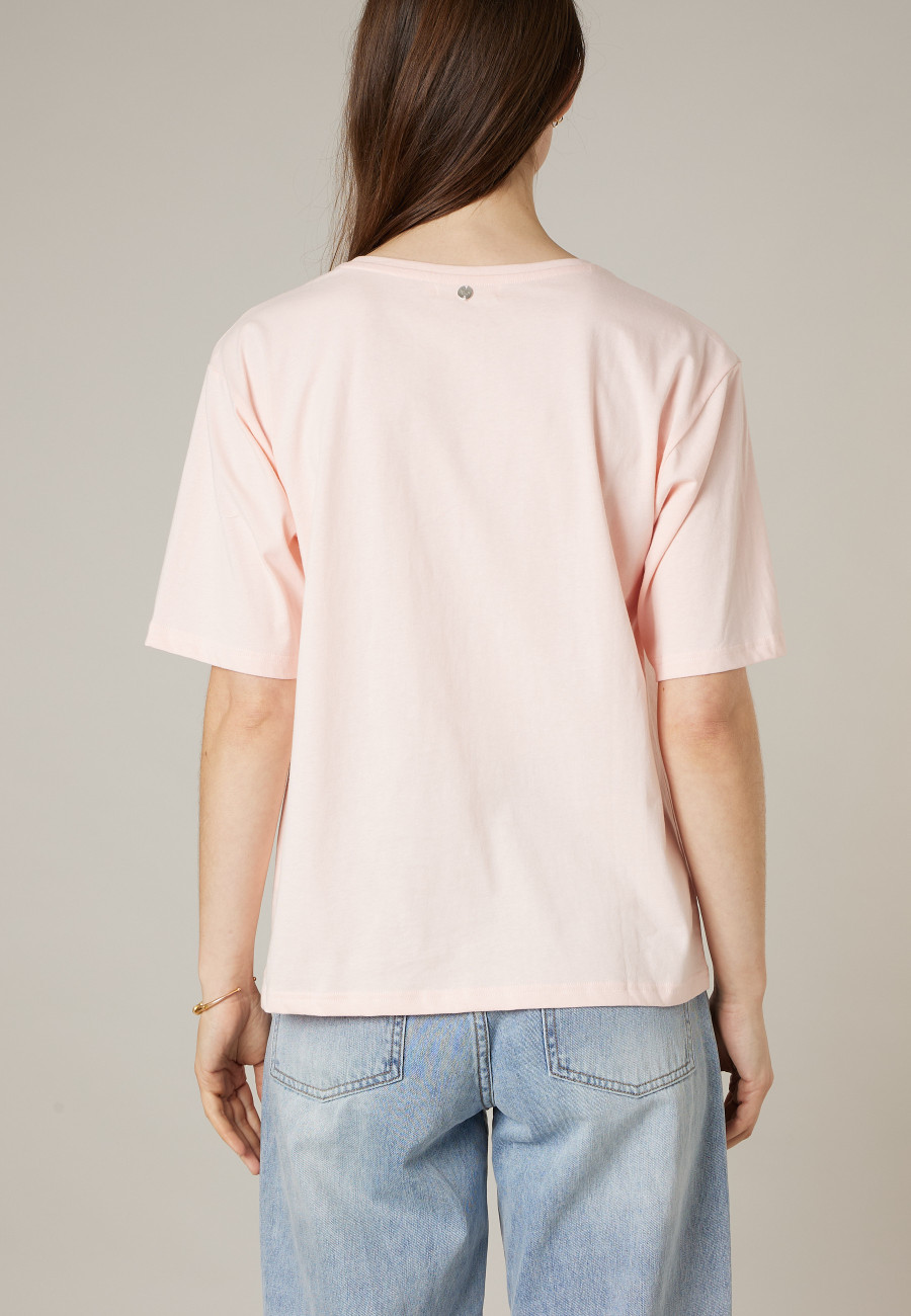 T-shirt ALBANE rose pour femme taille M-3