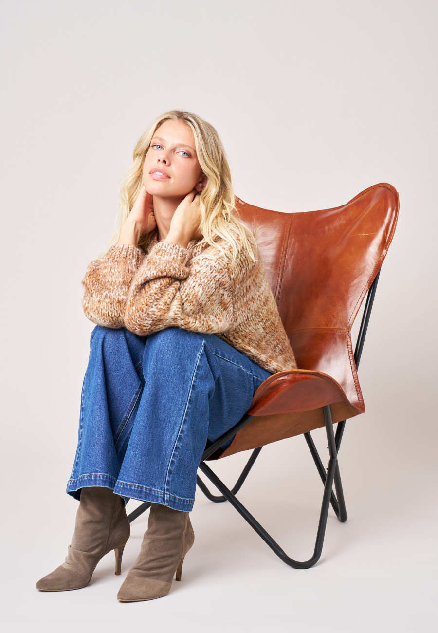 Pull JALINE Brown femme-1