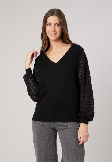 Pull AUDRINE Black femme-1