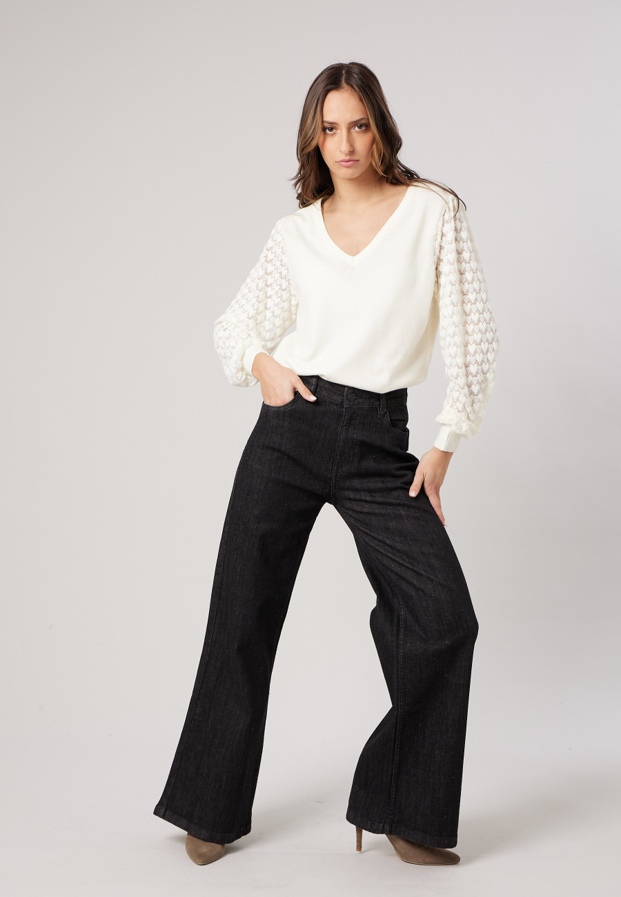 Pull AUDRINE Off White femme-2