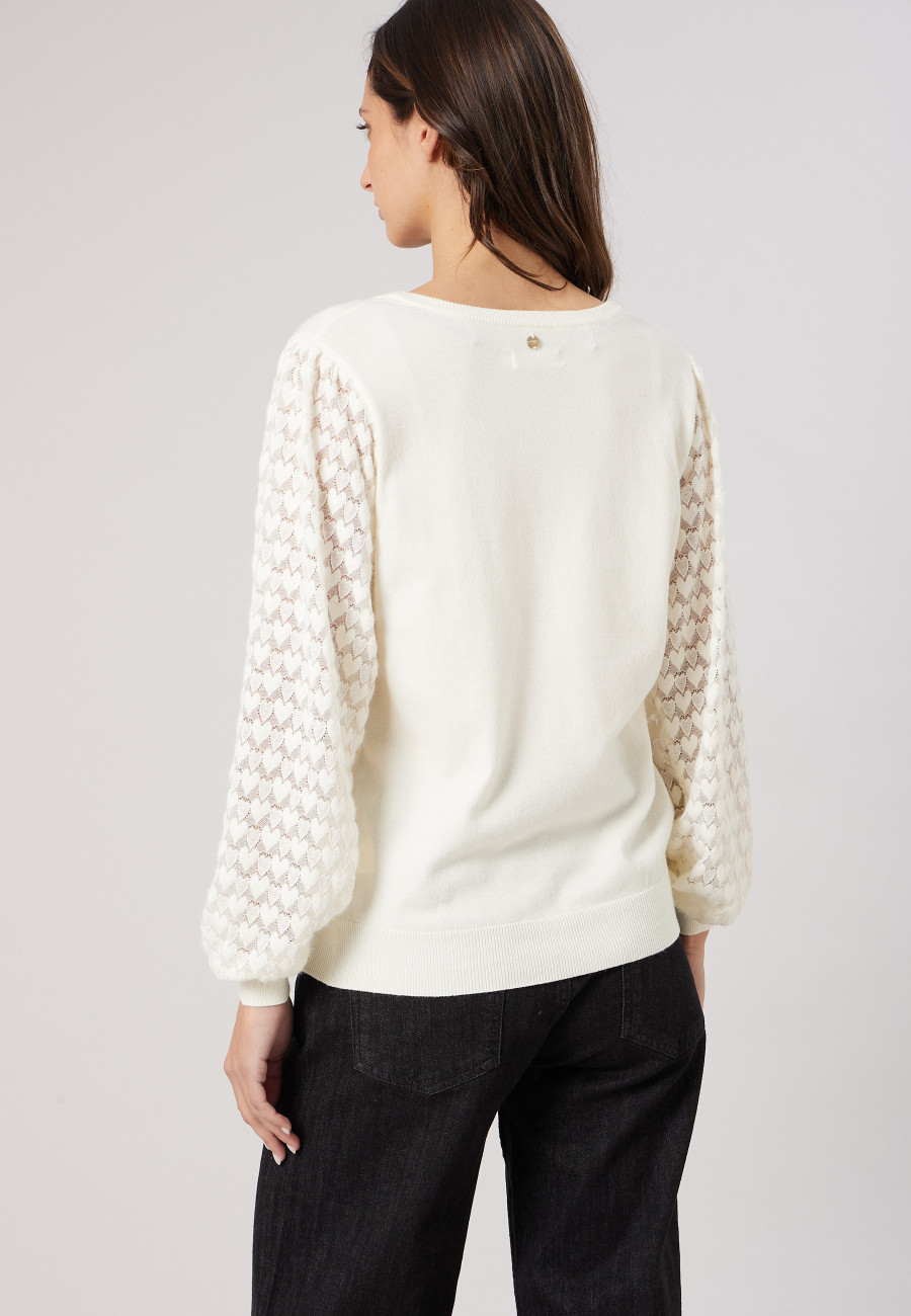 Pull AUDRINE Off White femme-4
