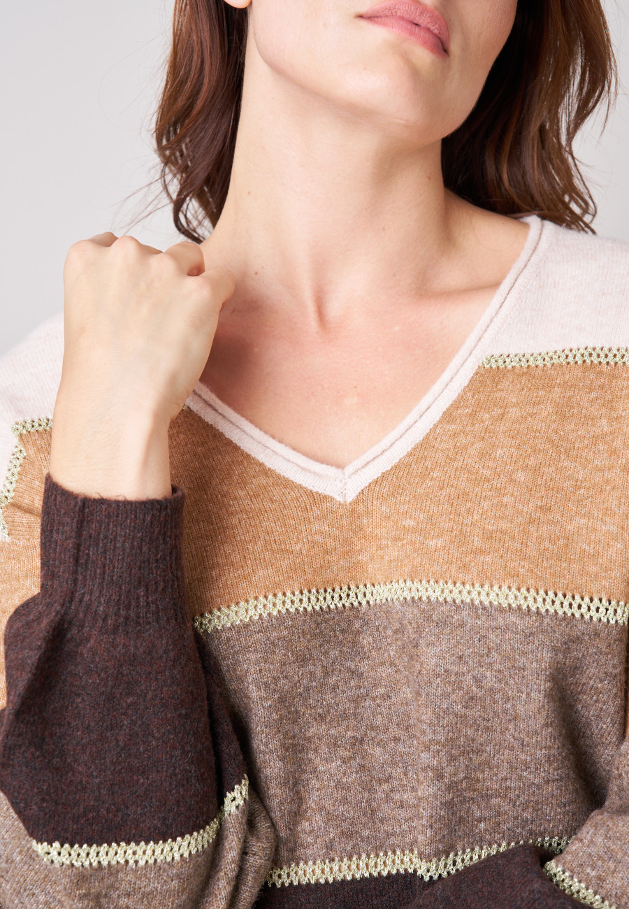 Pull LODINA Brown femme-3