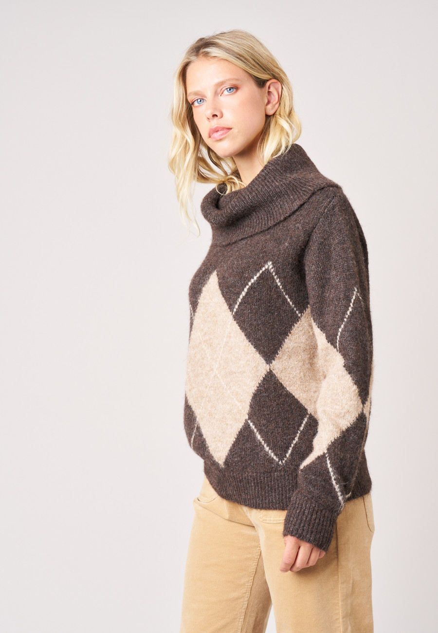 Pull MARILOU Brown femme-1