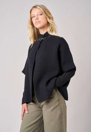 CALINA Poncho Black women-1